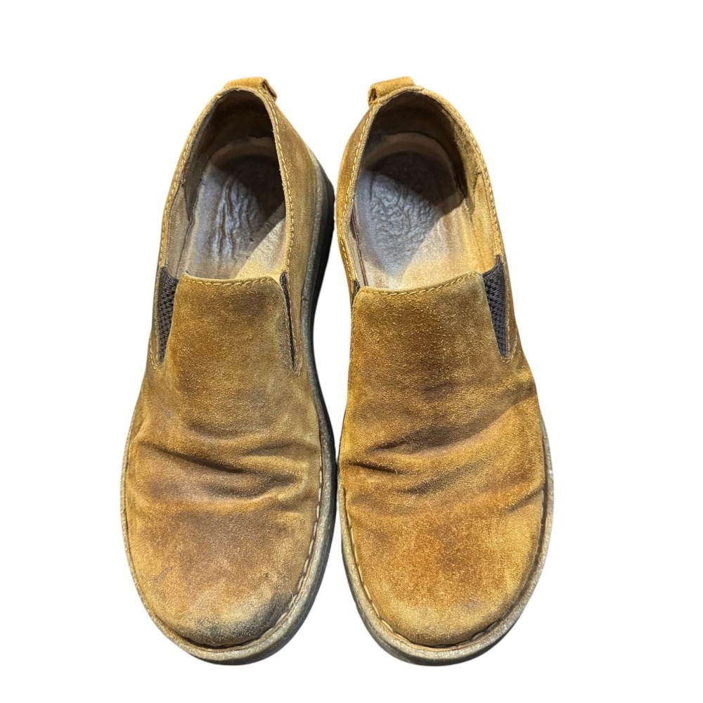 Born Shoes Mens Size 11 Brown Suede Slip On Casual Comfort Loafers BMM010396